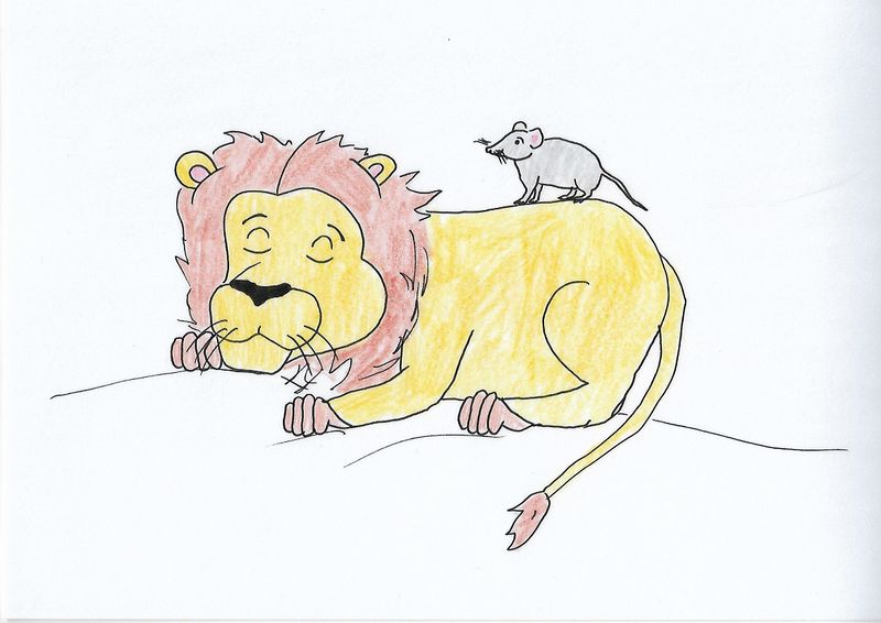 Datei:Der Löwe und die Maus .jpg